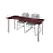 Kee Rectangle Tables > Training Tables > Kee Table & Chair Sets, 72 W, 24 L, 29 H, Mahogany MT7224MHBPCM44GY - alternate 1